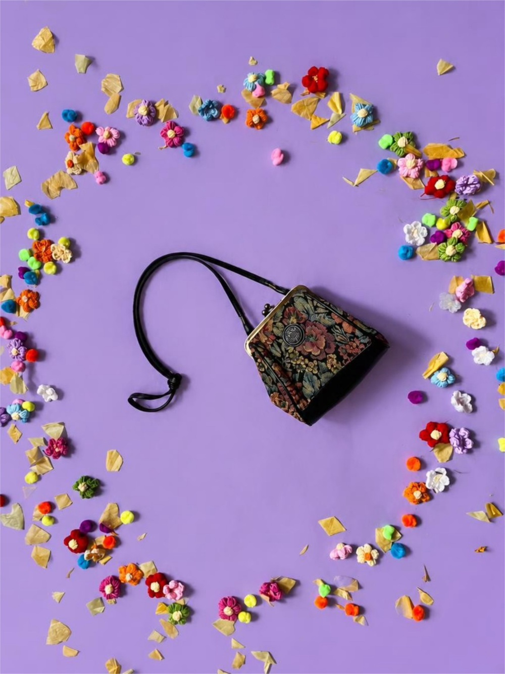 Tapestry Floral Mini Crossbody Bag in Multicolor Floral
